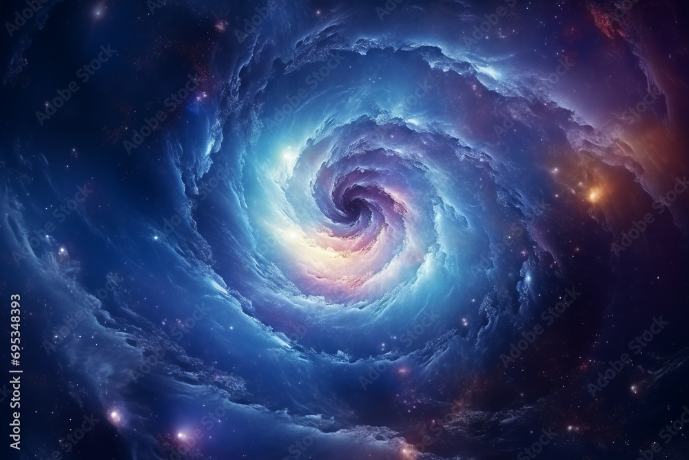 Mystical beautiful space. Unforgettable diverse space background , Spiral galaxy in deep space