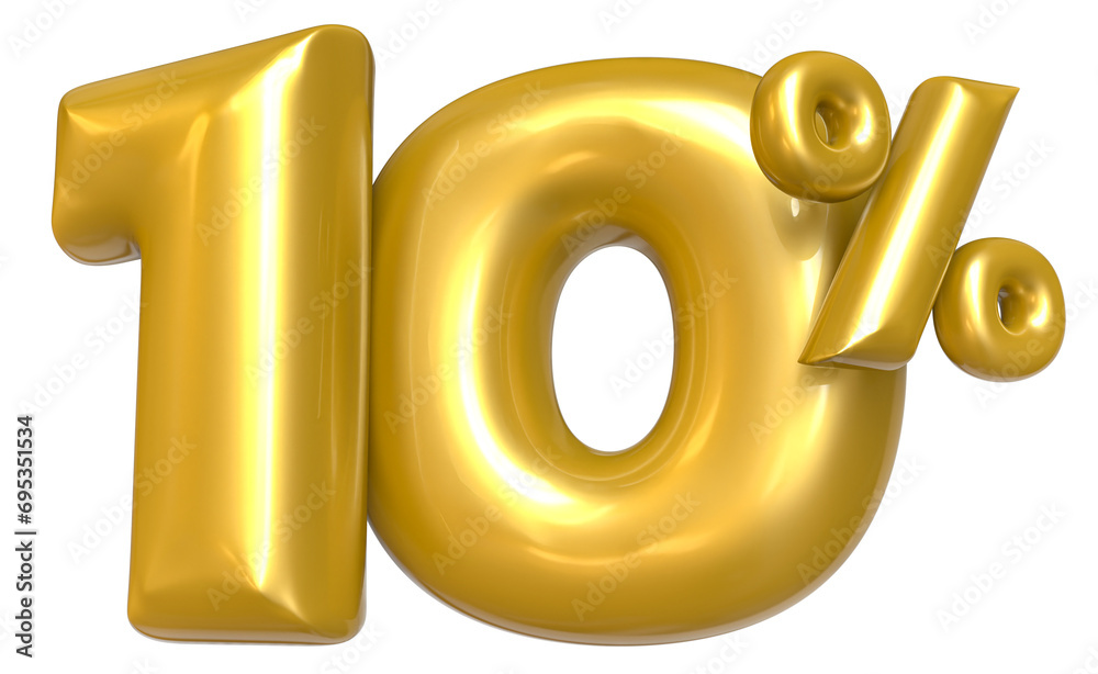 Percent Number 3D Render Percent Number 3D Render