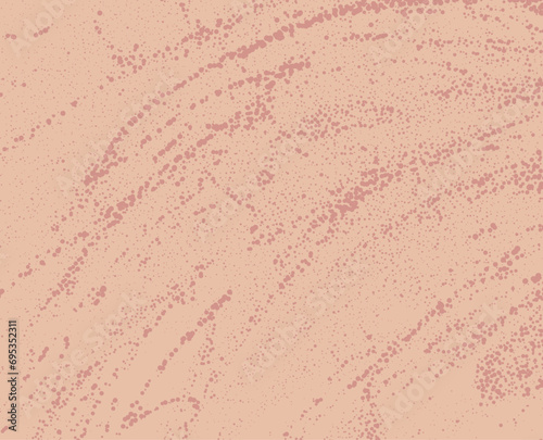 Abstract background with dots. Peach fuzz colour. Vector illustration 