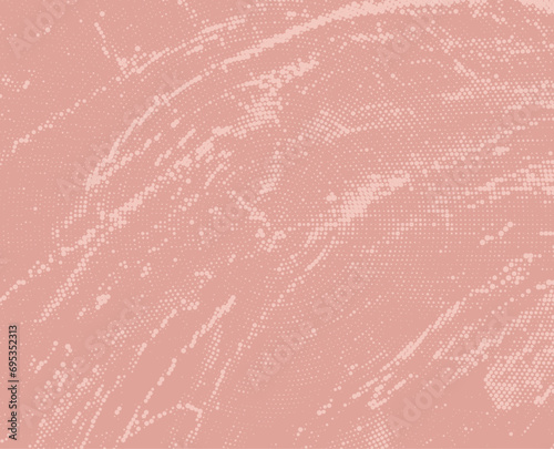 Abstract background with dots. Peach fuzz colour. Vector illustration 