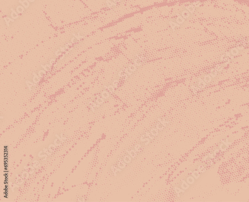 Abstract background with dots. Peach fuzz colour. Vector illustration 