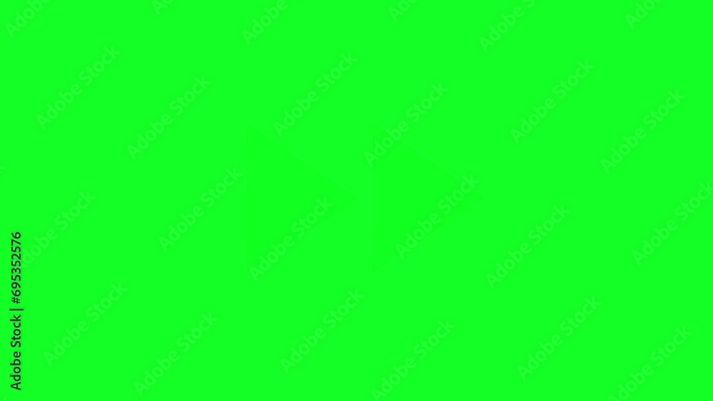 Green Screen Animation Fast Forward Sign Moving Forward. Video Speed ​​Up Icon.