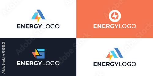 Modern energy logo premium vector template collection