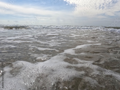 Wallpaper Mural waves on the beach. sea and sky. waves on the sea. Torontodigital.ca