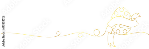Golden egg for easter day with line art style of illustration vector
