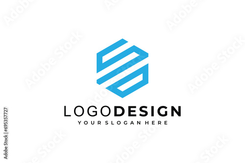 Letter SD logo template. Modern elegant logotype photo