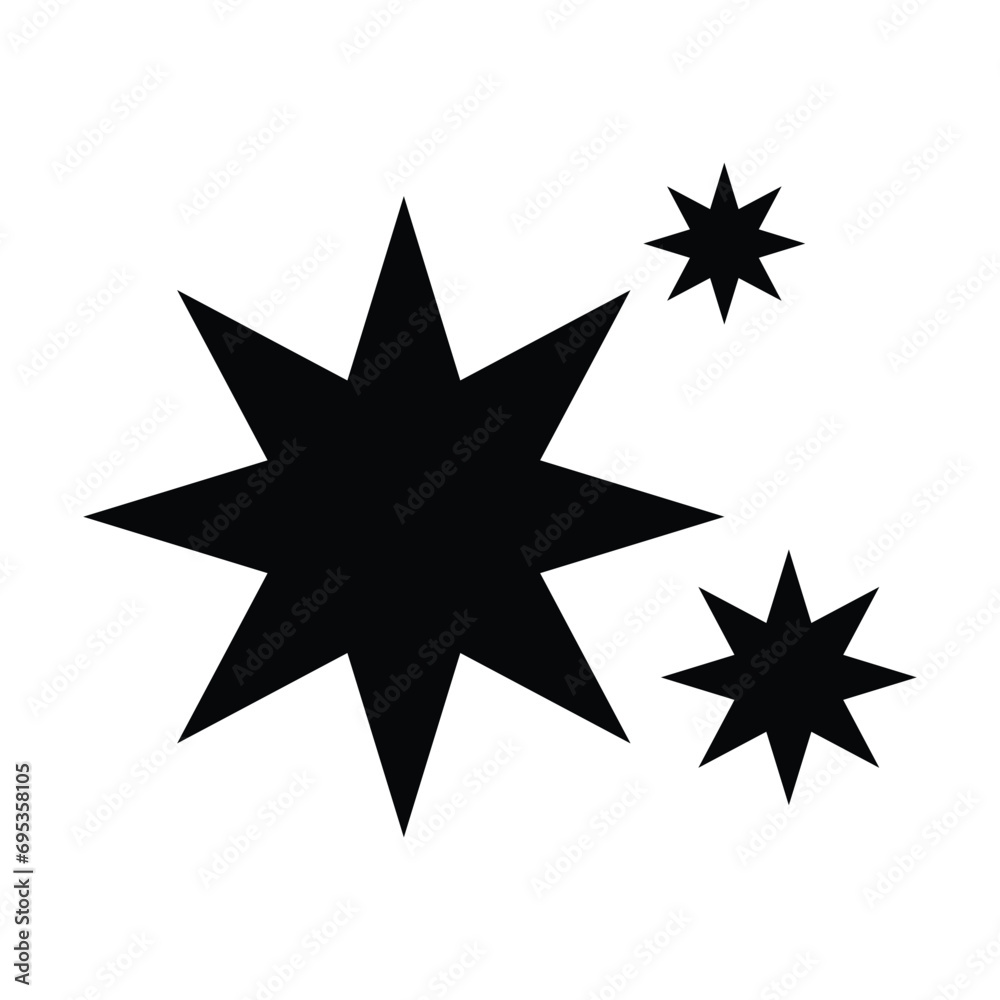 Sparkle star icon, vector abstract element of sparkling star symbol illustration Sparkle star icon, vector abstract element of sparkling star symbol illustration