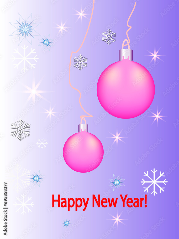 New Year card. Congratulations. pattern. Illustration