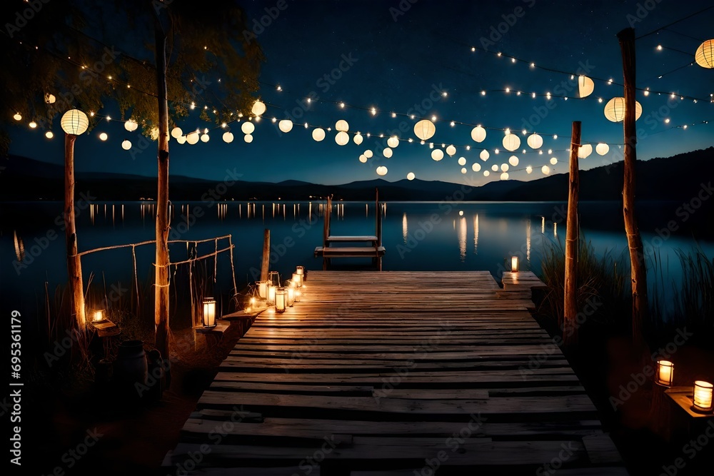 night view of the river