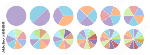 various pie charts for graphic information