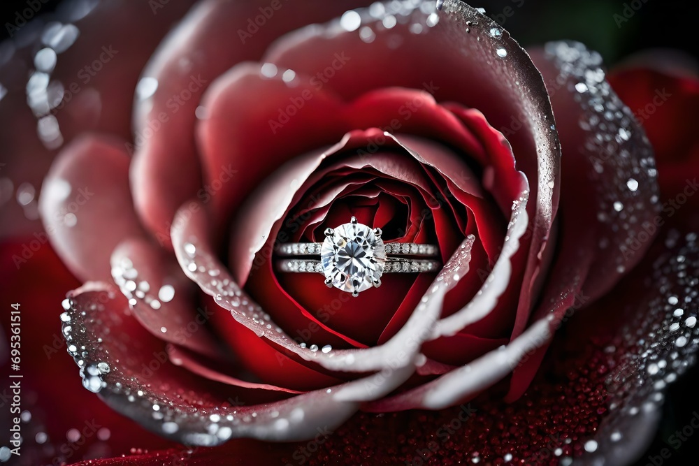 rose petals in a vase