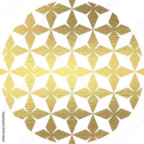 golden geometric pattern circle