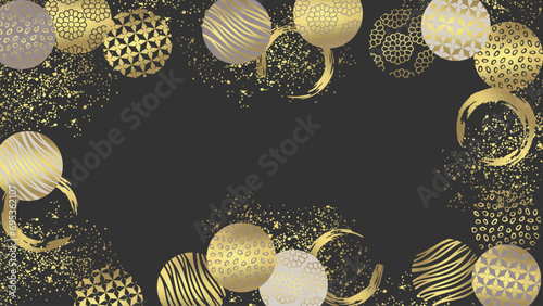 Full HD background with golden elements