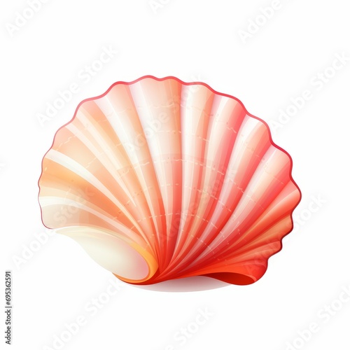 illustration of the shell in white background