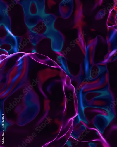 Abstract color background of curved deformed glass texture