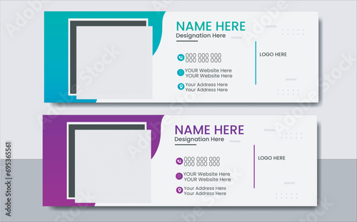 Clean and simple email signature or email footer template