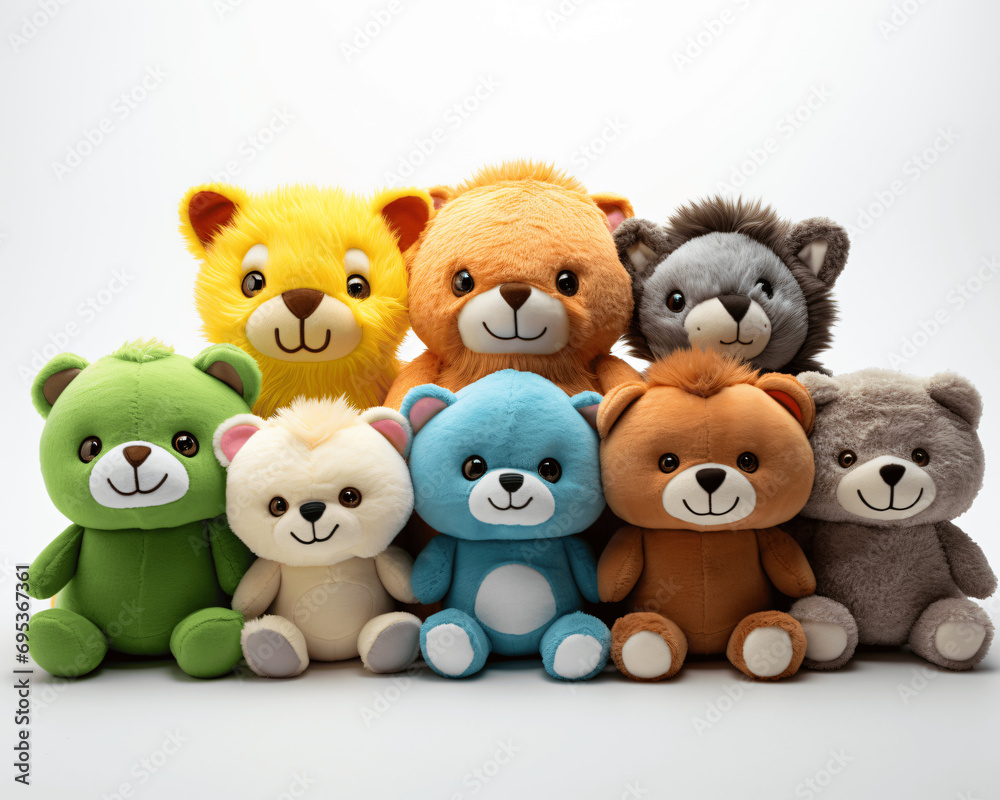 Assorted Cute Plush Animals Isolated
Assorted Cute Plush Animals Isolated