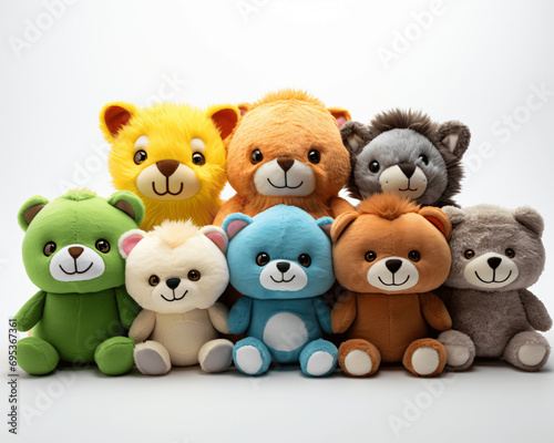 Assorted Cute Plush Animals Isolated  © Sanja