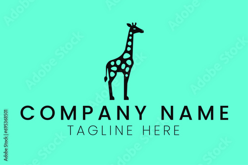 giraffe illustration minimalist logo vector sublimation design