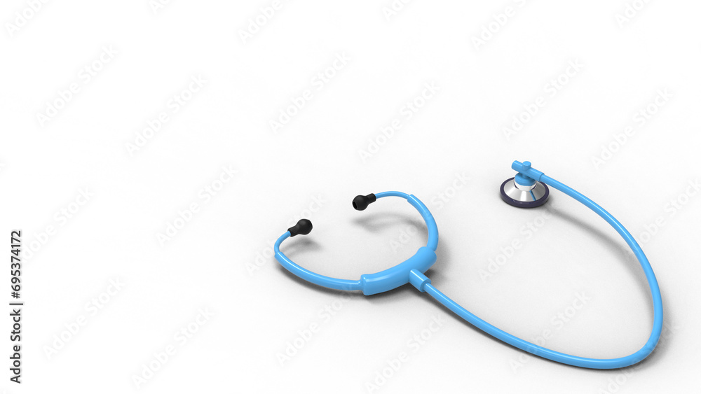 Fototapeta premium Medical stethoscope 3d render illustration for doctor healthcare concept 
