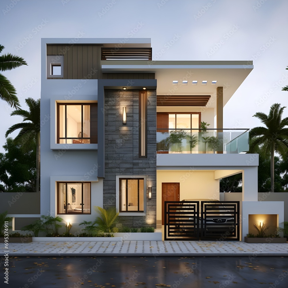 Exquisite Indian Duplex Home: Parking, Balcony, & Traditional Touches