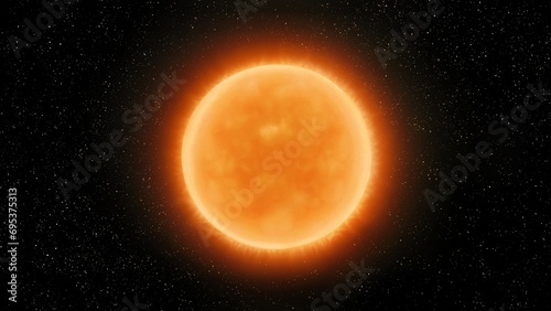 Betelgeuse star in space. Red supergiant isolated. A massive old star. photo