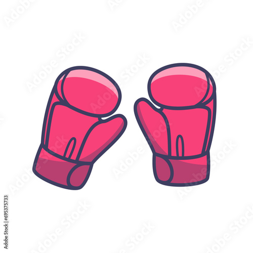 Red Boxing gloves, cartoon boxing gloves illustration