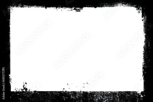 Black and White Decorative Photo Frame. Type Text Inside, Use as Overlay or for Layer Mask