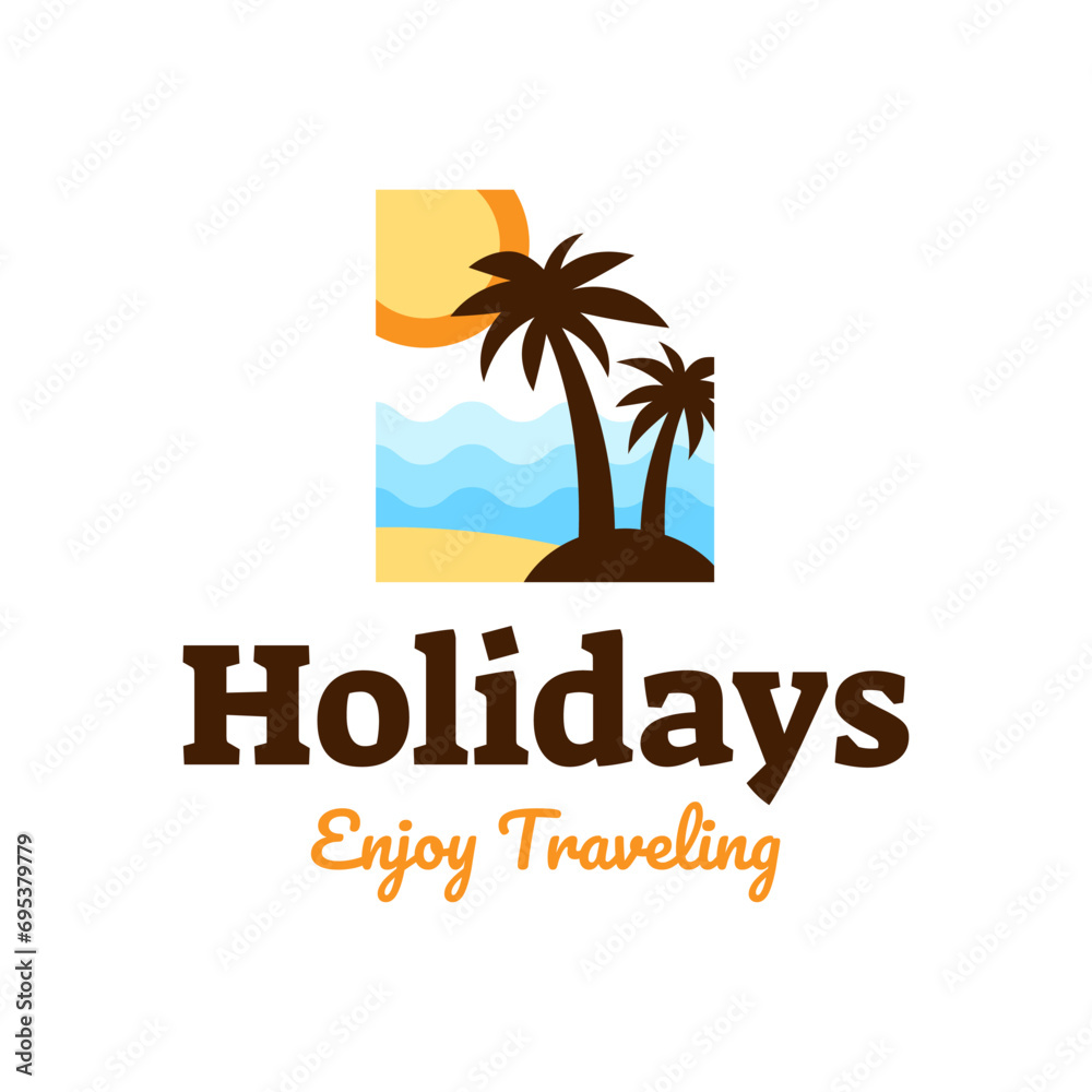 Travel logo icon vector template on white background