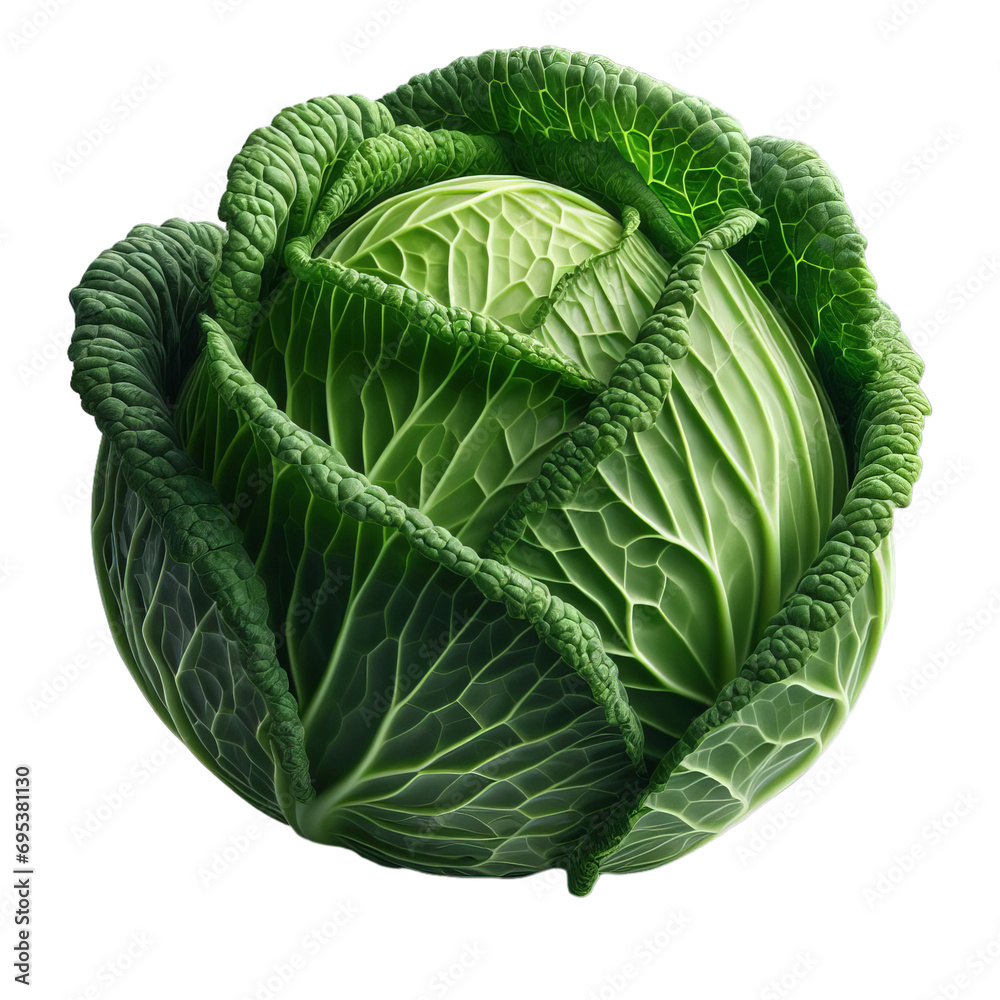 Obraz premium cabbage isolated on transparent or white background, png