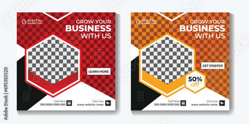Creative Business Digital Marketing Agency, Digital Business Marketing Banner Template for Social Media Design, Digital Marketing Post Design, Business Web Banner Template, Social Media Marketing Prom