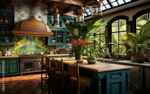 Tropical Oasis Kitchen.