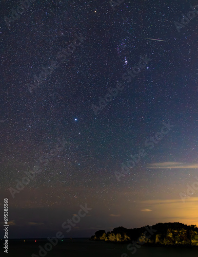 松島の空のふたご座流星群