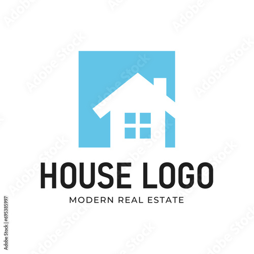 Real Estate logo, Builder logo, Roof Construction logo design template vector illustration