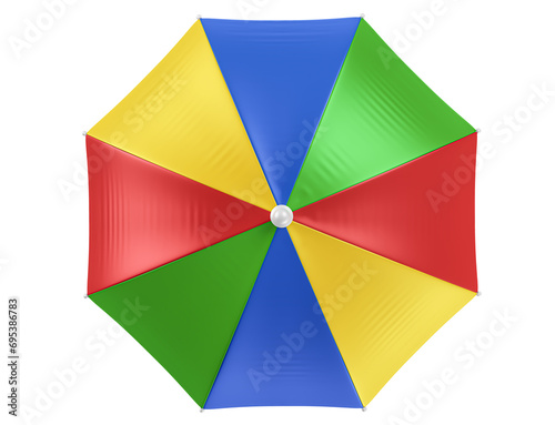 Typical Brazilian dance frevo umbrella in 3d render photo