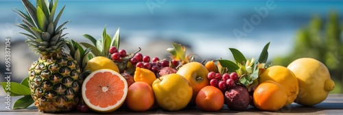 Tropical Fruits Background Beach Wedding , Banner Image For Website, Background, Desktop Wallpaper