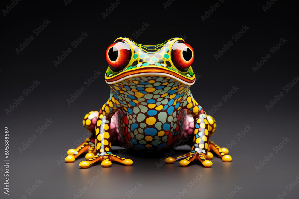 whimsical frog made of contoured ovals, decorations, art whimsical frog made of contoured ovals, decorations, art