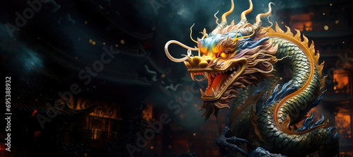 zodiac dragon copy space new chinese year