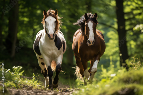 horses in the field,ai generated
