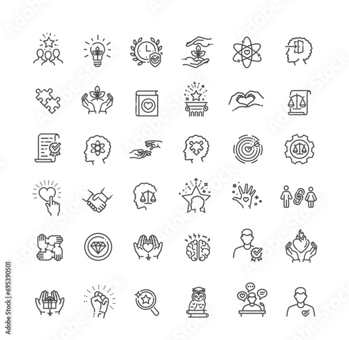 Ethics Icons. Linear Icons. Vector illustration