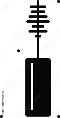 Eyebrow brush, vector stock illustration. Makeup. Apply mascara to your eyelashes. isolated on a white background.
