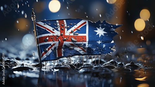 New Zealand Waitangi Day Card Flag, Background HD, Illustrations photo