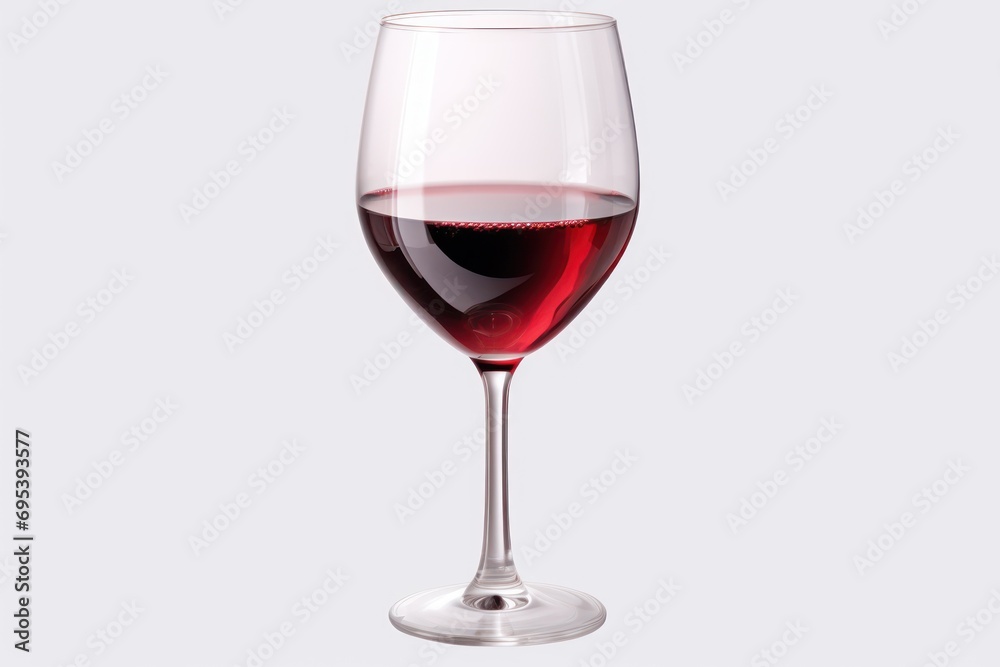  a close up of a wine glass with a liquid inside of it on a white background with a reflection of the wine being poured into the wine in the glass.