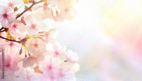 桜の花びらの背景素材 © yu_photo