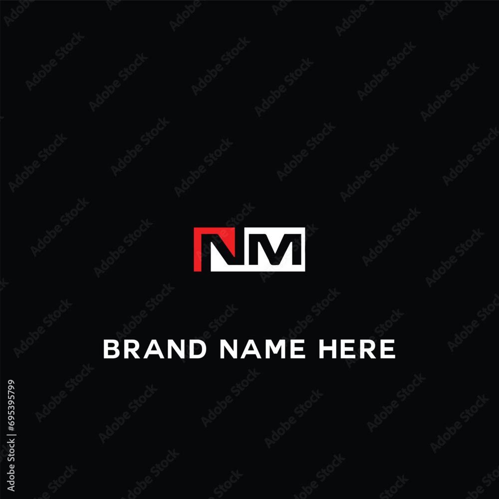 NM logo. N M design. White NM letter. NM, N M letter logo design. Initial letter NM linked circle monogram  logo, NM letter logo vector design.  logo