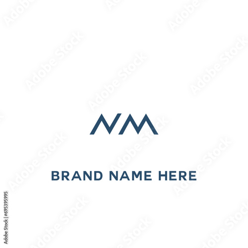 NM logo. N M design. White NM letter. NM, N M letter logo design. Initial letter NM linked circle monogram logo, NM letter logo vector design. logo