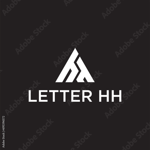 Letter hh logo design vector image photo