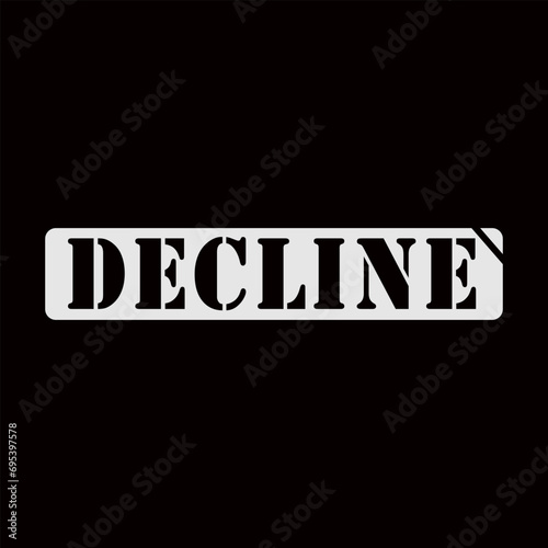 "Decline" - vector illustration for business
