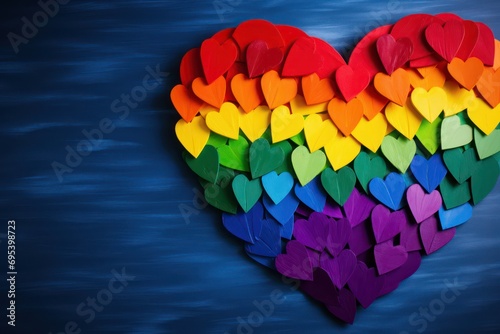 Rainbow LGBT Pride Heart, Valentine's Day. Generative AI