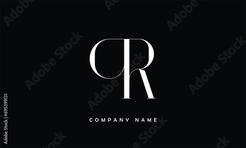 QR, RQ, Q, R Abstract Letters Logo Monogram